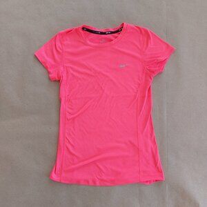 Nike Women's Hot Pink Dri-Fit Running Top XS